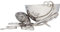 Kare Design Weinkühler Octopus, Silber, 45cm Durchmesser, Kühlbehälter, Flaschenkühler, Octopus Optik, Aluminium Gestell, 7200ml Füllmenge, 26x46x45 cm (H/B/T)