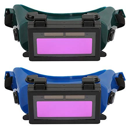 Lunettes de Soudure, Masque Solaire Automatique Lunettes de Protection Lunettes de Protection des Yeux de Soudeur(Vert foncé)