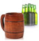Fictory Bar Timbale-1Pc pratique en bois Bière Lait Café Tasse de thé à la main Accueil Bar Timbale avec poignée