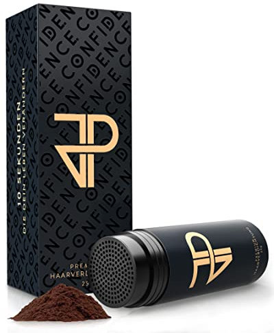 JP Confidence - Premium Streuhaar zur Haarverdichtung - Friseurqualität - 100% natürlich - Authentischer Look - für Männer & Frauen - Rot