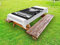 ABAKUHAUS Schreibmaschine Outdoor-Tischdecke, Antike Schreibgerät, dekorative waschbare Picknick-Tischdecke, 145 x 210 cm, Grau Farn-Grün
