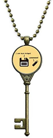 offbb Development Hard Disk Storage Media Key Necklace Pendant Tray Embellished Chain