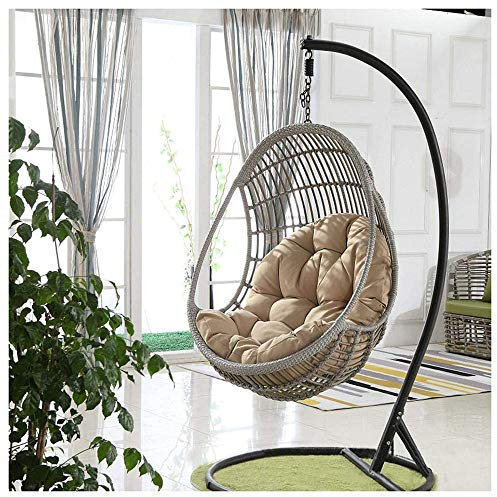 YLXD 90 * 120cm Silla Colgante Huevo Cojín, Columpio Colgante Silla Cojín Suave De Engrosamiento para Columpio Colgante,Silla Colgante Mimbre Hamaca Jardin(Kcolic Sin Silla Colgante)