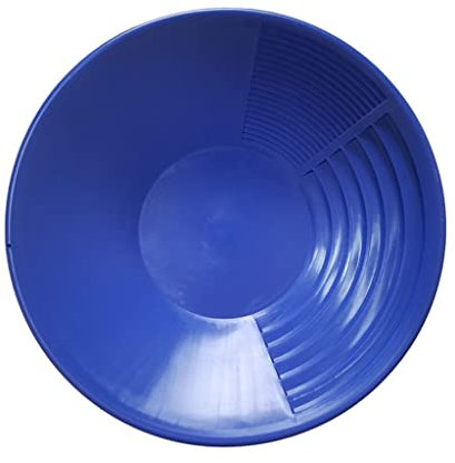 SUOYATE Padella per Miniera d'oro con Bacino in plastica da 15 Pollici all'aperto con Doppi riffles Compatibile con la prospezione Oro