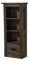 MASSIVMOEBEL24.DE | Railway - massiver Hängeschrank grau, lackiert | aus Mangoholz | 50x26x120 | 3 offene Fächer + 1 Schublade | Aufbewahrungsschrank Flurschrank