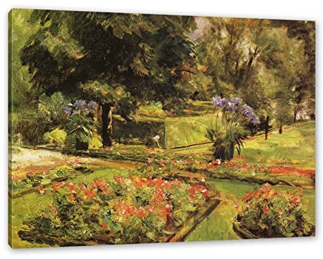 Pixxprint Max Liebermann - Wannseegarten, Größe: 80x60cm, Leinwandbild, fertig gespannt, Wandbild, Dekoration, Kunstdruck, kein Poster