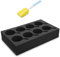 Hawetico Foam Cup Glass Holder - Reinforced Dark Grey Sponge Foam Holds 8 Mugs, Sturdy, For Caravans, Camping, Boats, Motorhomes-Complete With Sponge Cup Brush