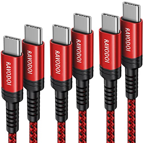 RAVODOI USB C auf USB C Kabel[1M+2M+3M],60W Schnellladekabel USB Typ C PD ladekabel USB C für MacBook Pro 2020/2019/2018,Samusng Galaxy S22+/S21 Ultra/S20/S20+/S10,Pixel 4/5/6,Huawei Matebook,Switch