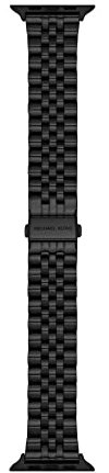 Michael Kors Cinturino per Apple Watch; cinturino in acciaio inossidabile per smartwatch; compatibile con Apple Watch 38 mm, 40 mm, 41 mm, 38-45 mm, nero, One Size, acciaio inox