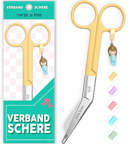 Nurse is Love Tijeras Enfermeria Punta Roma - Tijeras Pico de Pato Enfermeria | Ideal para Porta tijeras, Punta Redonda Profesional, Primeros Auxilios