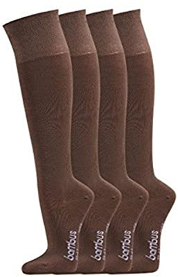 TippTexx 24 7 Monate Anti-Loch- Garantie 2 Paar Bambus-Herren-Kniestrümpfe ohne Gummidruck