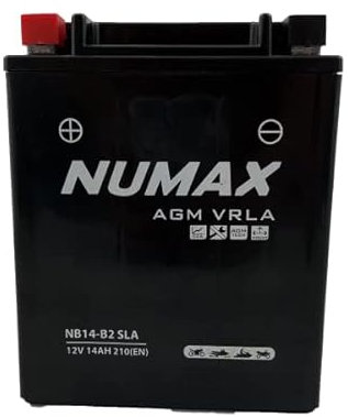Numax - Batterie moto NUMAX NB14-B2 SLA 12V 14Ah 175A Dimensions: 134x90x166mm et plus à Gauche