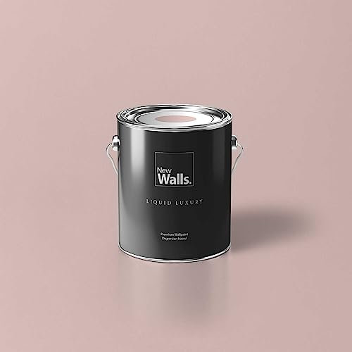 New Walls Pintura de emulsión líquida de lujo para interiores, rosa viejo, 2,5 l