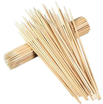 Spiedini in bambù naturale, 500 pezzi, 20 cm, per barbecue, buffet, frutta, falò