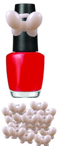 20 Butterfly Polish Display Ring Pop Nail Gel Bottle Top Natural Colour Chart Koi™ (natural)