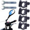 ZLXFT Soporte Retrovisor Moto,4PCS Abrazadera Retrovisor Moto,Abrazadera Montaje Espejo Retrovisor para Moto,Soporte Espejo Retrovisor de Manillar 22mm,Soporte Adaptador Montaje Abrazadera
