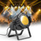 PUZILOZA 80W Par LED COB Projecteur, DMX Lumière disco avec 3 blanc froid/chaud stroboscope, éclairage de scène DJ avec ventilateur intégré pour Noël, église, concerts, mariages, théâtre, fêtes