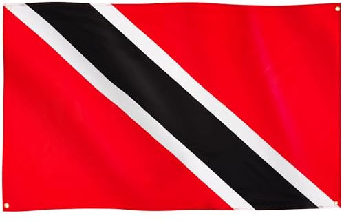 Runesol Trinidad und Tobago Flagge, 91x152 cm, 4 Ösen, eine in jeder Ecke, Karibik-Flagge, Trini Flagge, Nationalflagge, Premium-Flaggen für drinnen und draußen, Banner, lebendige Farben