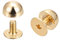 QUARKZMAN Remaches de Tachuelas con Tornillo, 12 Sets de Remaches de Tachuelas Redondas de 8x5mm para Manualidades de Cuero, Bolsos, Cartera y Cinturones, Dorado