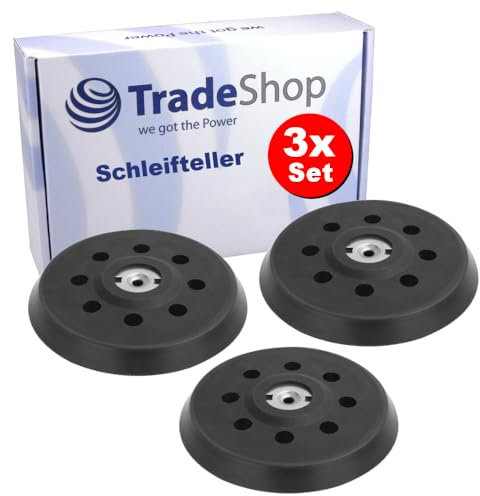 Trade-Shop Lot de 3 disques de ponçage auto-agrippants 125 mm compatibles avec ponceuse excentrique Metabo SXE 325 Intec, SXE 425, SXE 425 TurboTec