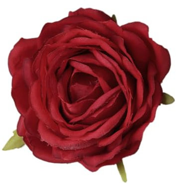 Whakano 15 Stück Künstliche Rosen Blüten-Köpfe,Deko Blumen Kunstblumen Rosenköpfe,Durchmesser 9 cm,Künstliche Blumen Rosen Blumenköpfe,für Valentinstag,Muttertag,Hochzeit,Party,Home Deko,Rot