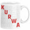 Kurwa Tasse Polen Polska Kaffee-Becher (Weiß)