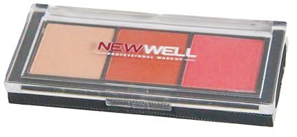 NEWWELL Lidschattenpallette 3 Farben, hohe Deckkraft, intensive Pigmentierung (Flash)