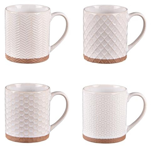 Table Passion - Coffret de 4 mugs Jaspe 35 cl beige