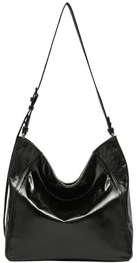 Liebeskind Berlin CHUDY PAPER TOUCH CRINKLE Hobo M, black M