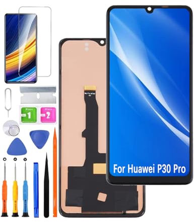 Écran pour Huawei P30 Pro TFT VOG-L29 VOG-L09 VOG-AL00 LCD Écran de Rechange Assemblée réparation Kit(Pas d'empreinte Digitale, Pas d'écran courbé)