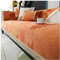 Tauzveok Sofa Cover 3 Seater, Chenille Sofabezug, Sofahusse L Shape, rutschfest Sofaüberwürfe, Couch Überzug 1/2/3/4 Sitzer, Ecksofa,Orange,70 * 120cm