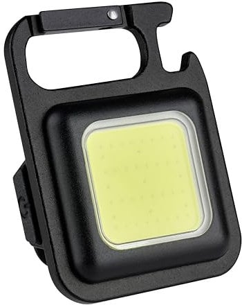 TFA Dostmann Mini LED Arbeitsleuchte COB, 43.2040, Inspektionsleuchte, tragbar, magnetische Werkstattlampe, Outdoor, inkl Flaschenöffner, für Reparaturen, Auto, Outdoor geeignet, schwarz