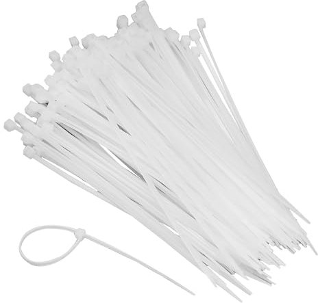 Dekton 150PC Cable Tie Set - 2.5MM X 150MM White | Heavy Duty Industrial Strength | High Temperature Resistant | Self-Locking Teeth | Ideal for Cables, Piping, Gardening & Wires | Indoor & Outdoor Use