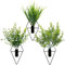 OrgMemory 3 Pack Wall Planter Vase with Artificial Plants, Hanging Planter Vase Wall Decor for Boho Home Decor, Geometric Wall Decor