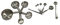 Edelstahl Messbecher & Löffel 12er-Set, inkl. 5 ineinander stapelbaren Metall-Messbecher, 5 Messlöffel mit Messlineal, Küchenhelfer zum Kochen & Backen,Dosierlöffel, Measuring cups (Silber)
