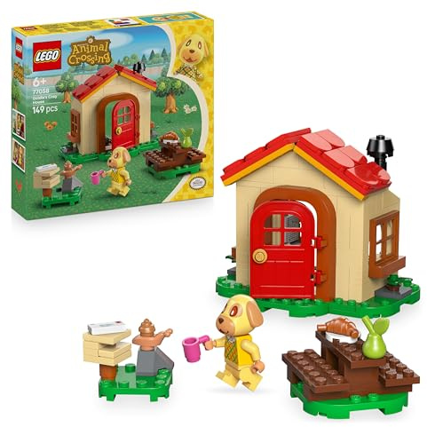 LEGO Animal Crossing La Casetta di Dora - Giocattolo con Minifigure, Pianoforte, Tavolo da Picnic, Accessori e Cibo - Regalo per Gamer, Bambine, Bambini e Fan da 6 Anni in su - 77058