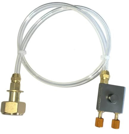 POPETPOP Gasherdadapter für Outdoor Gaskocher mit Metallmaterial und Selbstschließfunktion Robuster Gastank Aufblasventil für Camping und Niedrige Nutzungskosten