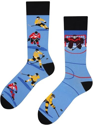 TODO Lustige Eishockey Socken Damen und Herren, Hockey Socken Damen Geschenk Eishockey Motiv 39-42