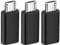 USB C Female to Micro USB Male Adapter(3pack) for Phone Charging Cable Connector Android Adaptor Data Transfer Converter Micro-usb Port Devices Accessories