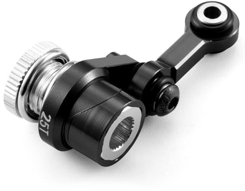 AXspeed Lenkgestänge mit 25T Servo Horn Arm für 1:16 TRX Mini Maxx RC Truck Aluminium Upgrade (schwarz)