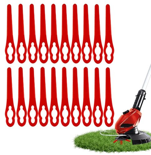 20 Pezzi Tagliaerba Coltelli, 2025 Nuovo 3 Fori Tagliaerba Lama di ricambio Elettrico Tagliaerba Accessori per Tagliaerba Batteria Einhell Accessori (20 pezzi)