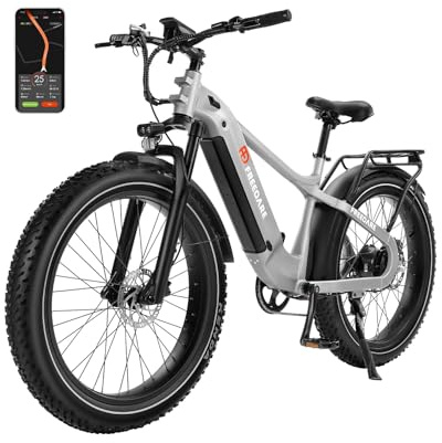 FREEDARE 26x4 Fatbike E-Mountainbike, 250W 90Nm Nabenmotor | 48V 20Ah 150km Akku, Drehmomentsensor, GPS & Smart App, Vollfederung E-Bike für Erwachsene