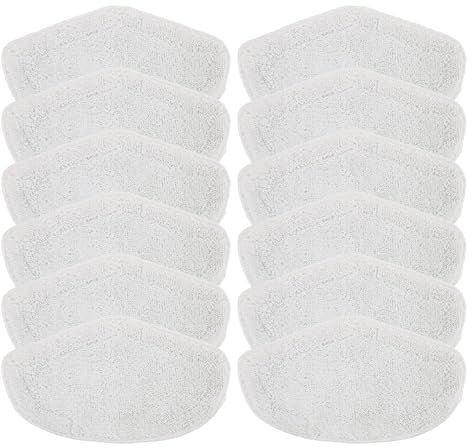 Washable Mop Rags Compatible with Polti Kit Vaporetto PAEU0332 Steam Vacuum Cleaner Microfibre Mops Cloth Replacement Parts Accessories(12pcs)