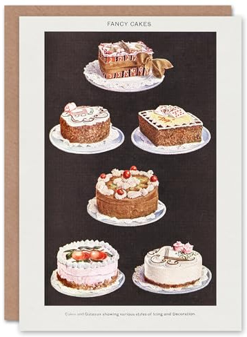 Artery8 Mrs Beeton Household Management Art Card Fancy Cakes