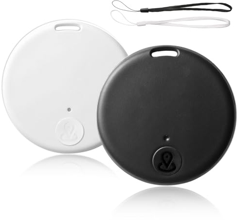 2 Pack Airtag GPS Localisateur Intelligent, Localisateurs d'objets, Traceur GPS Bluetooth 5.2 pour Clés, Portefeuilles, Animaux, Valises, Localisateur de Clé Compatible Android & iOS, Alarme Sonore