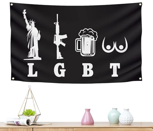 yztju Wohnheimflaggen Jungs - Wandteppich Banner Bier Titten | Motivierende Flagge, Lustiges Banner, Wohnheimflaggen Mit Messingösen, 90 X 150 Cm, Innen- Und Außendekoration