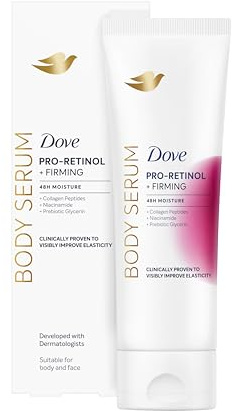 Dove Sérum Corporal Pro-Retinol+Reafirmante para elasticidad y firmeza con péptidos de colágeno, niacinamida y glicerina prebiótica 200 ML
