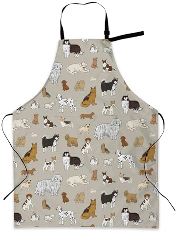 BILANGCE Kitchen Aprons for Women, Adjustable Chef Bakers Apron Cooking with Big Pockets for Cooking Baking Gardening