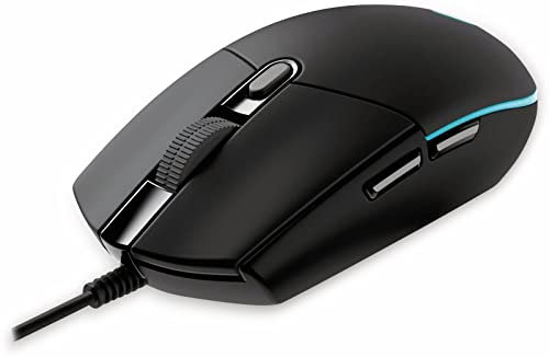 Logitech G203 Prodigy Wired Gaming Mouse, 8,000 DPI, RGB, Lightweight, 6 Programmable Buttons, On-Board Memory, Compatible with PC / Mac - Black