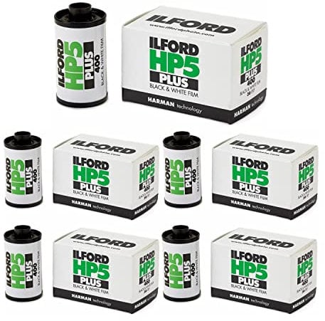 Ilford HP5 Plus ISO 400 35mm Black & White 36 Exposure Film Rolls (Pack of 5)